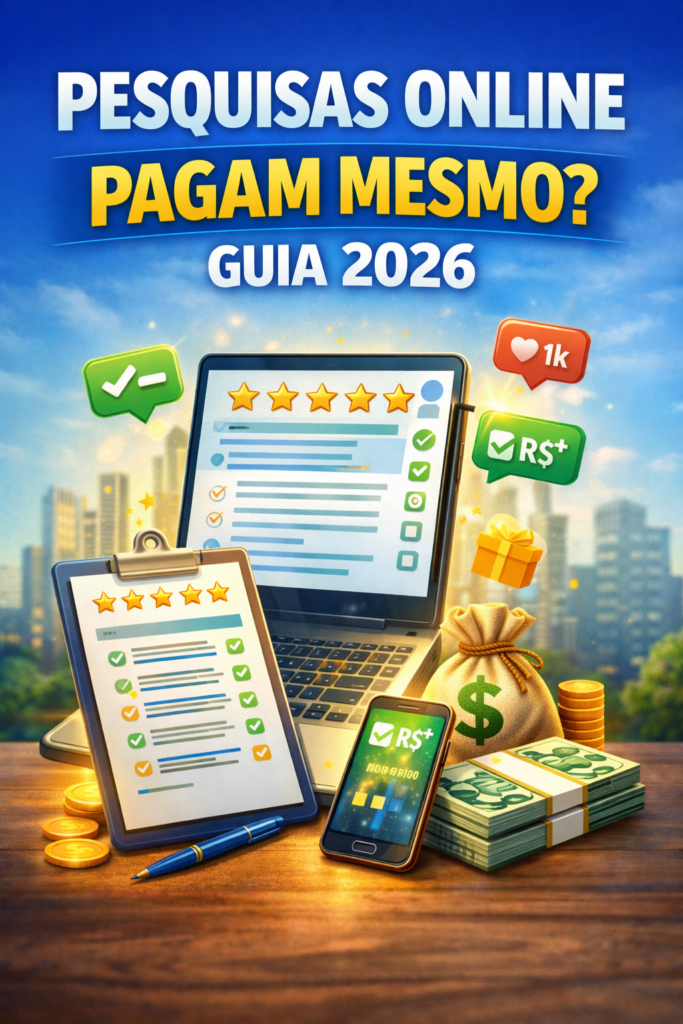Como ganhar dinheiro respondendo pesquisas online em 2026 (guia completo)