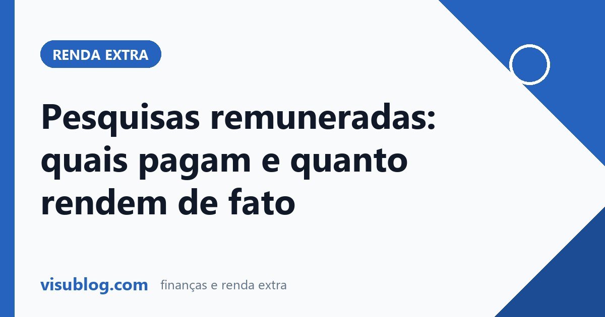 Ilustração do artigo sobre pesquisas remuneradas: Pesquisas remuneradas: quais pagam e quanto rendem